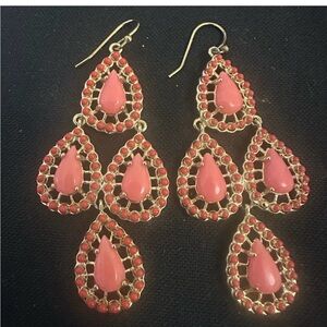 Stella & Dot Seychelles Chandelier Earrings -Pink